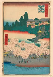 名所江戸百景 千駄木団子坂花屋敷（千駄木・団子坂花屋敷）