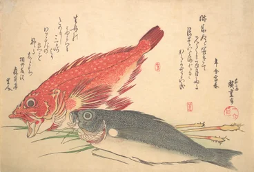 イサキとカサゴの魚, シリーズ 魚づくし いろいろな魚, 1830s., 1830s.