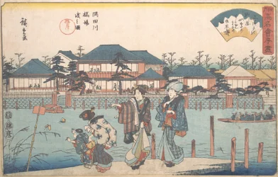 隅田川 は芝 ワタシ 図 柳や、 か。 １８３５ー４２。、 か。 １８３５ー４２。