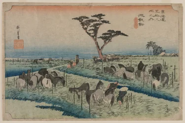 東海道五十三次：知立、1833-1834