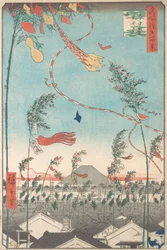 名所江戸百景 七夕まつり, 1857., 1857.