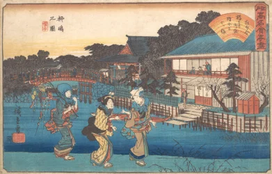 柳島 の 図、 か。 １８３５ー４２。、 か。 １８３５ー４２。
