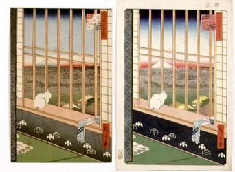 「名所江戸百景」より「浅草田圃酉の町詣」、1857年刊
