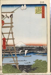名所江戸百景 両国の恵光院と元柳橋 - 歌川広重（1797-1858） - 1856-1858 - カラー木版 - サンクトペテルブルク国立エルミタージュ美術館