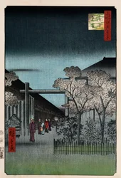 「吉原の夜明け」シリーズ「江戸名所百景」より