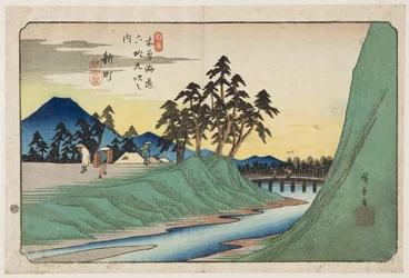 新町12番地（カラー木版画