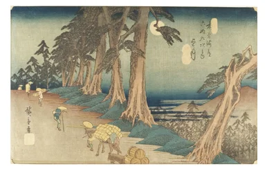 第26号 月の光（望月）-道端の松の下
江戸時代の満月