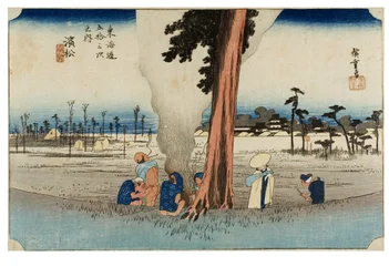 第30位 浜松・荒涼たる冬景色 江戸時代 1833-34年頃 木版・紙