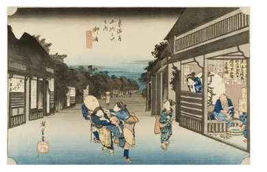 第36回 御油-旅人を誘う女給たち 江戸時代 1833-34年頃 木版・紙