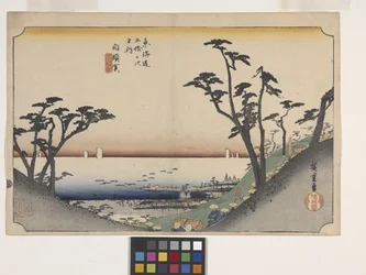 Shirasuga, Shiomi-Zaka Zu (View Of Shima Slope) (colour woodblock print)