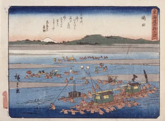島田24合目（色木版画）