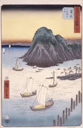 舞阪駅31番地（色木版画）