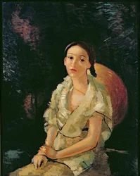 座る画家の姪 1931年頃 油彩・カンヴァス（287563も参照