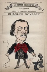 アンドレ・ギル（1840-85）による「今日の人々」（1779-1880年頃）からのシャルル・ボイッセ（1817-1901）（法学者、共和党代議士）の漫画