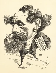 イギリス海峡を横断するチャールズディケンズの漫画、1868