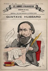 ニコラス・グスタフ・ハバード（1828-1888）の漫画（アンドレ・ギル（1840-85）による「今日の人々」（1779-1880年頃）より）。