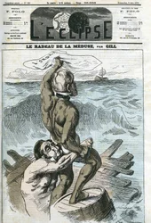 フランスの政治家、ウジェーヌ・ルーエ（1814-1884）とクレマン・デュベルノワ（1836-1879）。6月9日付ジルの「L
