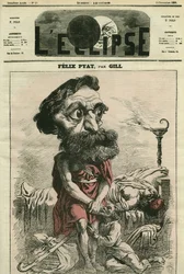 フェリックス・ピャット（1810-1889）は、フランスの弁護士、文学者、政治家。11月14日付ジルの「L
