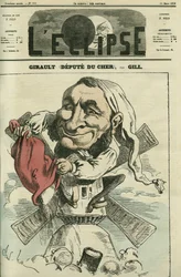ジャン・ジロー（1825-1909）：フランスの製粉業者、政治家。3月13日付ジルの「日食」誌の表紙