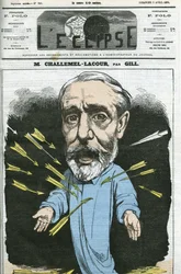 ポール＝アルマン・シャルメル＝ラクール（1827-1896）は、政治家、外交官、フランス哲学史家。4月5日付ギル社「日蝕」の表紙
