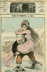 ポール・エ・ヴィルジニー」（共和国）に代表されるフランスの歴史家・政治家、アドルフ・ティエール（1797-1877）の肖像。11月7日付ジルの「L