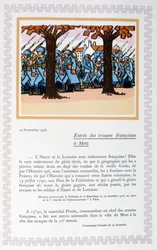 1918年11月19日、1919年のフランス軍のメスへの進入