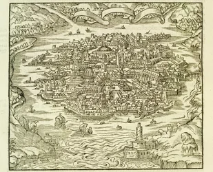 泉西市（現・天津市） アンドレ・テベの『万国全図』からの抜粋