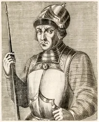 1584年に出版されたAndréThévetによるTrue Portraitsからの最初のイングランド王、ウィリアム征服者