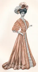 エドワード朝の女性のカタログイラスト、c1908