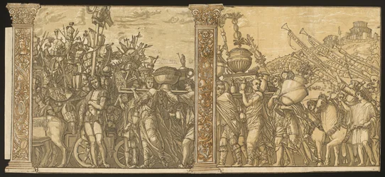 ユリウス・カエサルの凱旋 [no.3 and 4 plus 2 column], 1599.