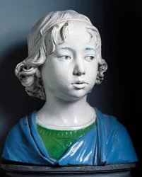 アンドレア・デッラ・ロッビア（1435-1525年頃）作「子供の頭部