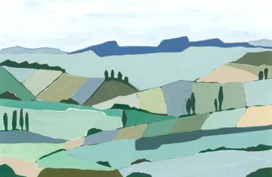Charmin hills, 2024（アクリル、紙）