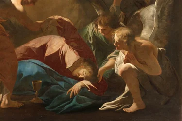 ミラノ、サン フランチェスコ ダ パオラ教会、アンドレア ポッツォ、天使たちがゲッセマネの園でイエスを支える