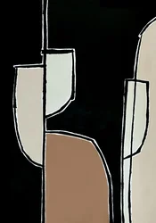 すっきりとしたラインの抽象画