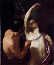 イカルスとダイダロス」 アンドレア・サッキ（1599-1661）の絵画 17世紀初頭 ジェネ、ストラーダ・ヌオーヴァ美術館（元ロッソ宮殿）所蔵