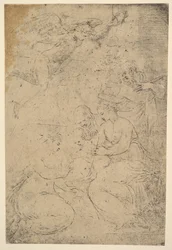 聖カタリナの神秘的な結婚。 1550年。