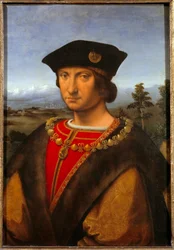 シャルル・ダンボワーズ (1471-1511) の肖像 アンドレア・ソラリオ (1460-1522) のアンドレア・ディ・バルトロによる絵画 16世紀 0.52×0.75m