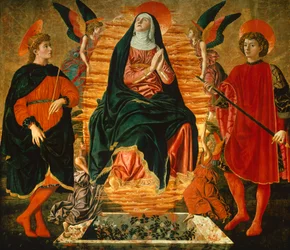 Andrea del Castagno (ca 1421-1457) による聖母被昇天と聖人ジュリアンとミニアート