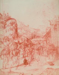 アンドレア・デル・サルトが描いたマギの礼拝。内閣描画と版画、ウフィツィ美術館、フィレンツェ