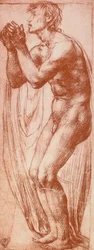 男性像の研究;アンドレア・デル・サルトの絵。内閣描画と版画、ウフィツィ美術館、フィレンツェ
