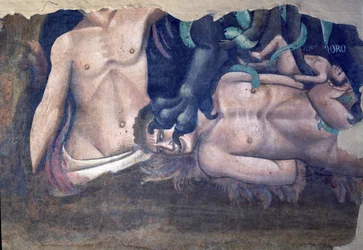 死の勝利、のろわれた拷問の詳細、1348年のフレスコ画