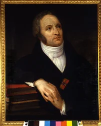 イタリアの詩人、ヴィンチェンツォ・モンティ（1754～1828）の肖像。アンドレア・アッピアーニ（1754-1819）による絵画、1809年。ピナコテカ・ディ・ブレラ（ミラノ