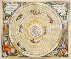 大宇宙の調和」、天動説、彫刻、アンドレアス・セラリウス（1596-1665）作