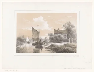 係留されたヨットの上で女性と話す男性