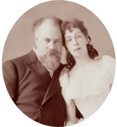 コンスタンチン・マコフスキー、ロシア人アーティスト、1880年代の妻と