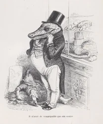 アニマの私生活と公の生活からのシーンから彼の腹だけが目立っていました...、ca。 1837-47。
