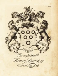 ロンスデール子爵（1694年〜1751年）の右手の紋章