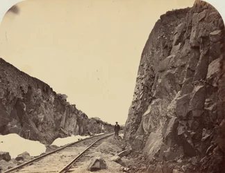 プレート 1.カーマイケルズ・カット、グラニット・キヤノン、1869年（写真）