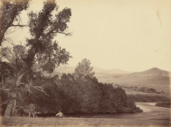 プレート20.1869年、ララミー川の源流（写真）