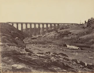 プレート 7.デール・クリーク橋、全景、1869年（写真）